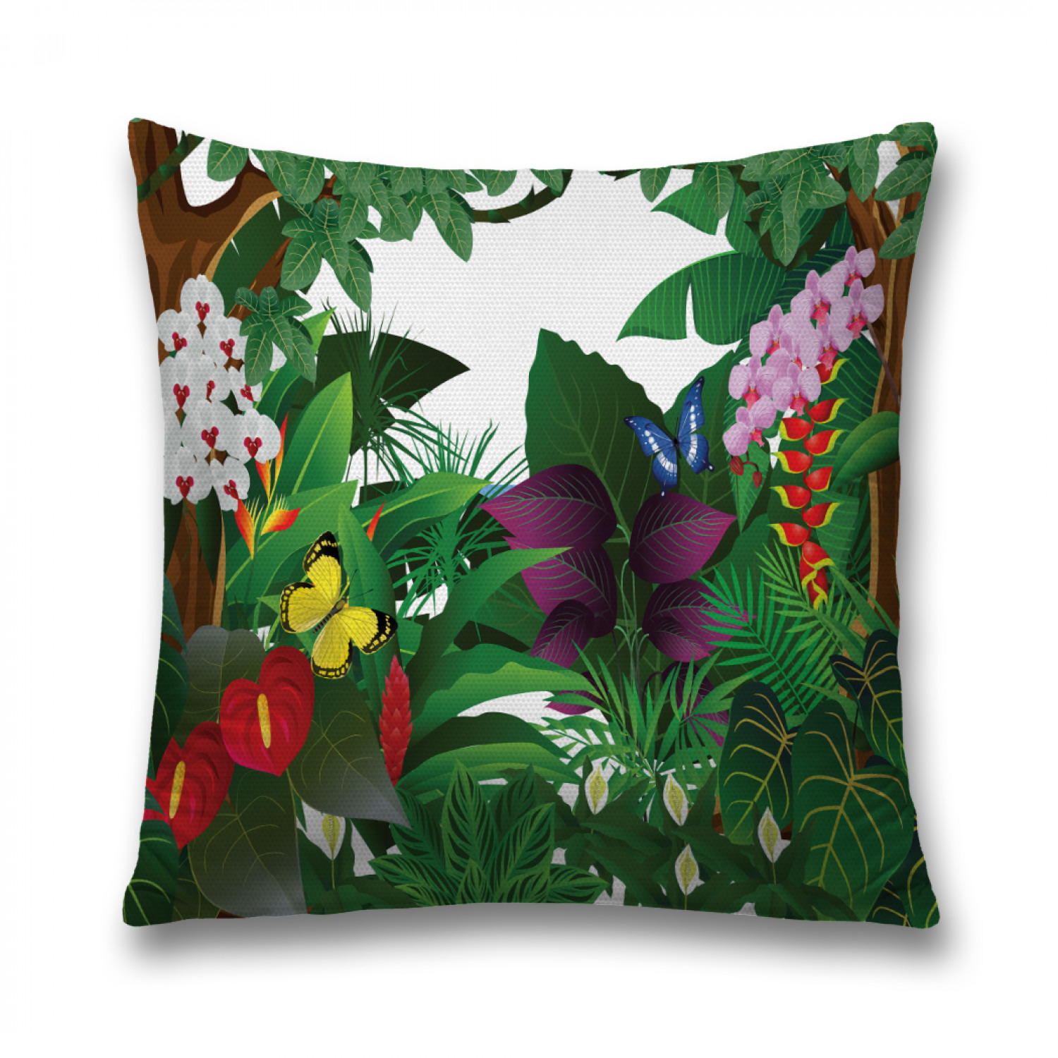 

Наволочка декоративная JoyArty "Рай в джунглях" на молнии, 45x45 см, Зеленый, Рай в джунглях