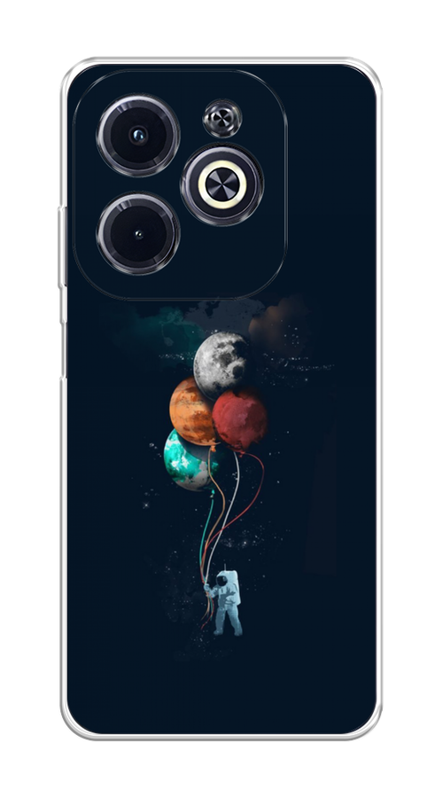 

Чехол на Infinix Hot 40i "Космонавт с шариками", Разноцветный, 3105450-1