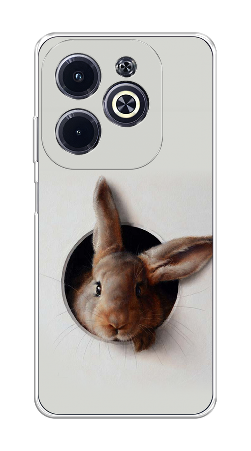 

Чехол на Infinix Hot 40i "Любопытный кролик", Серый;коричневый, 3105450-1