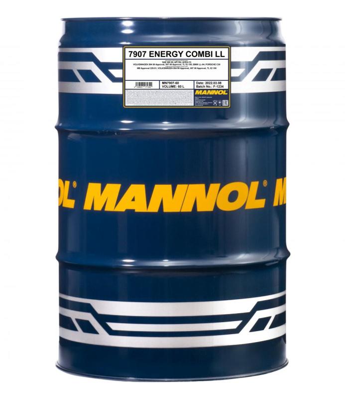 

7907 MANNOL ENERGY COMBI LL 5W30 60 л. Синтетическое моторное масло 5W30