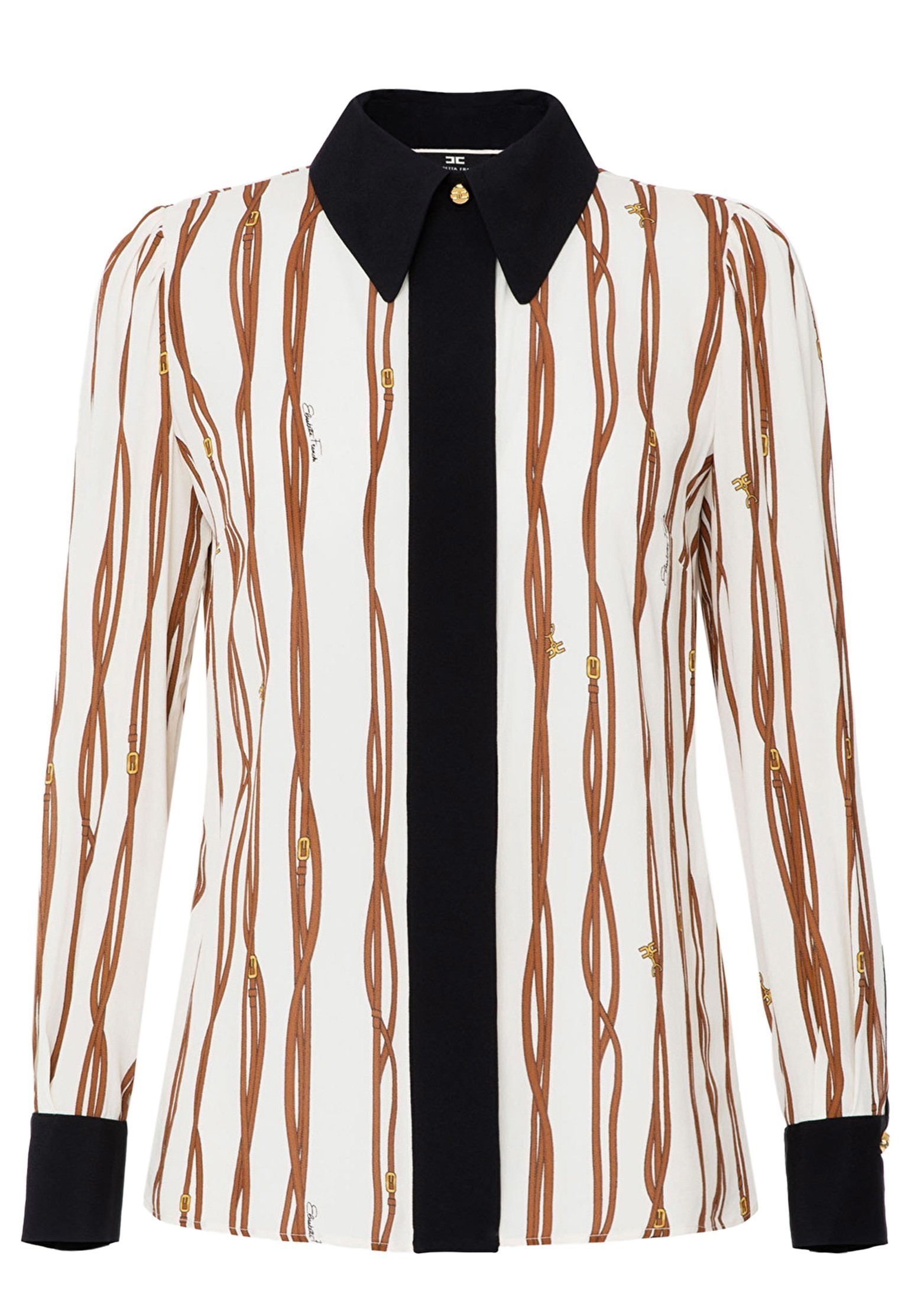 

Блуза женская Elisabetta Franchi 135444 бежевая 44 IT, 135444