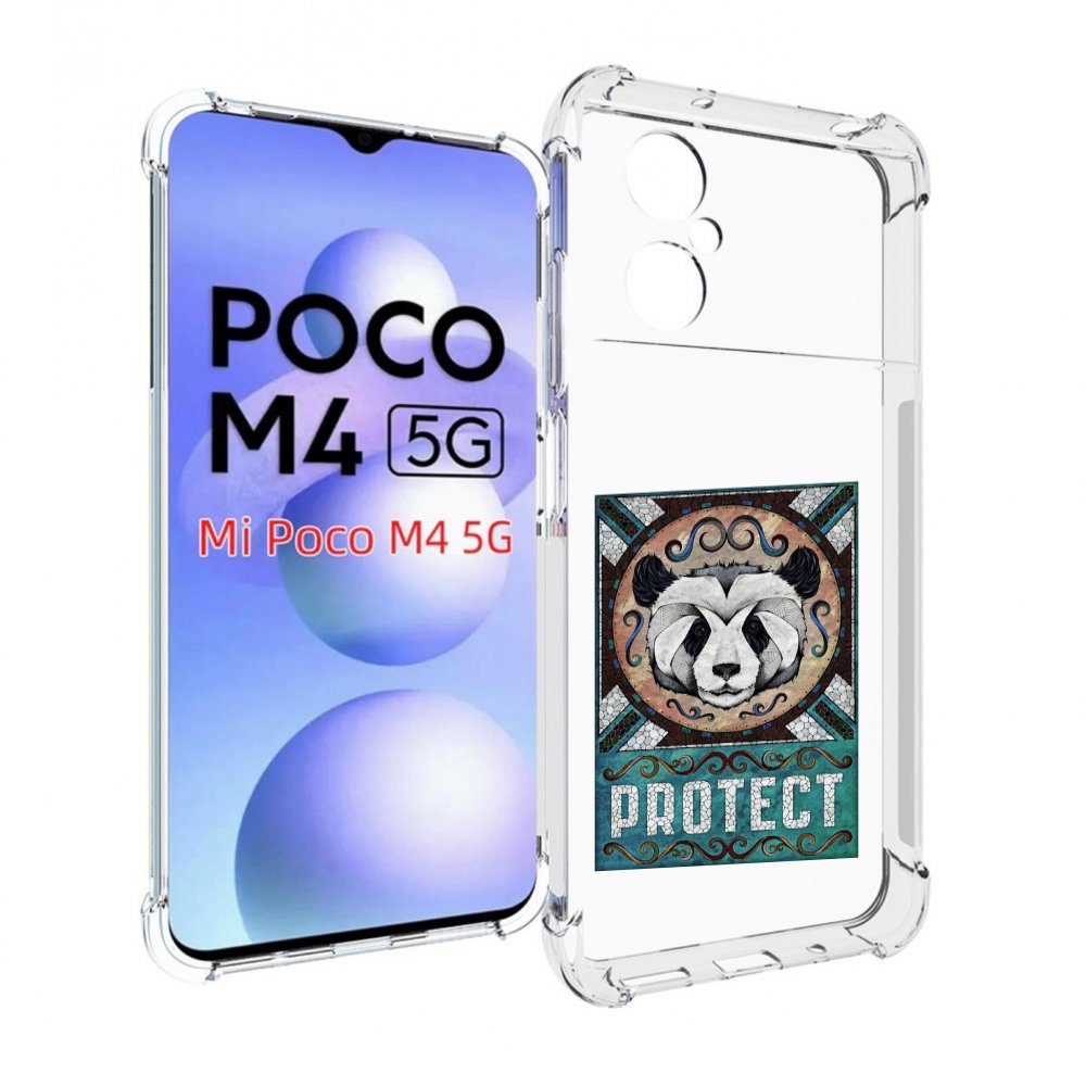 

Чехол MyPads защита панды для Xiaomi Poco M4 5G, Прозрачный, Tocco