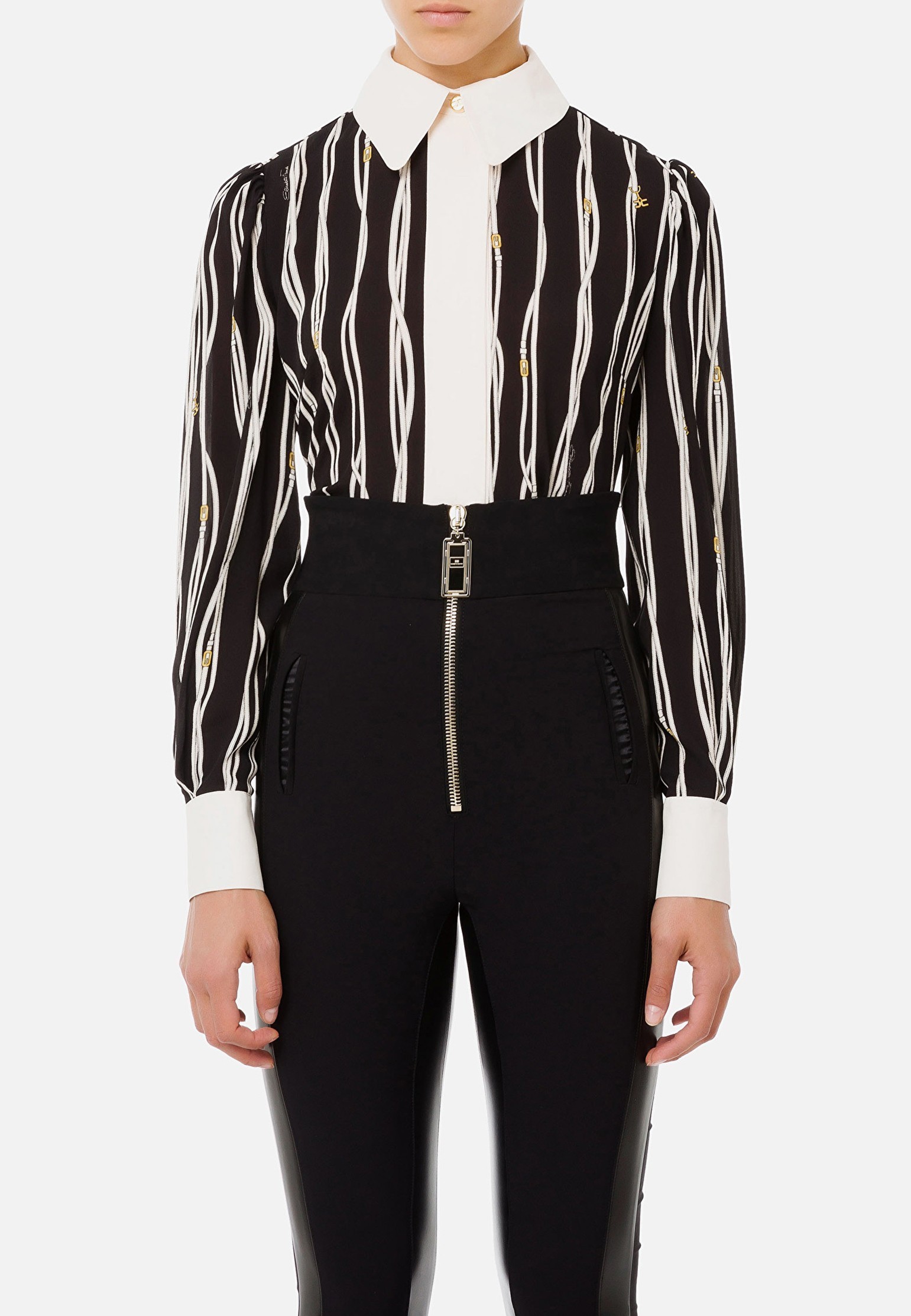 

Блуза женская Elisabetta Franchi 135444 черная 42 IT, 135444