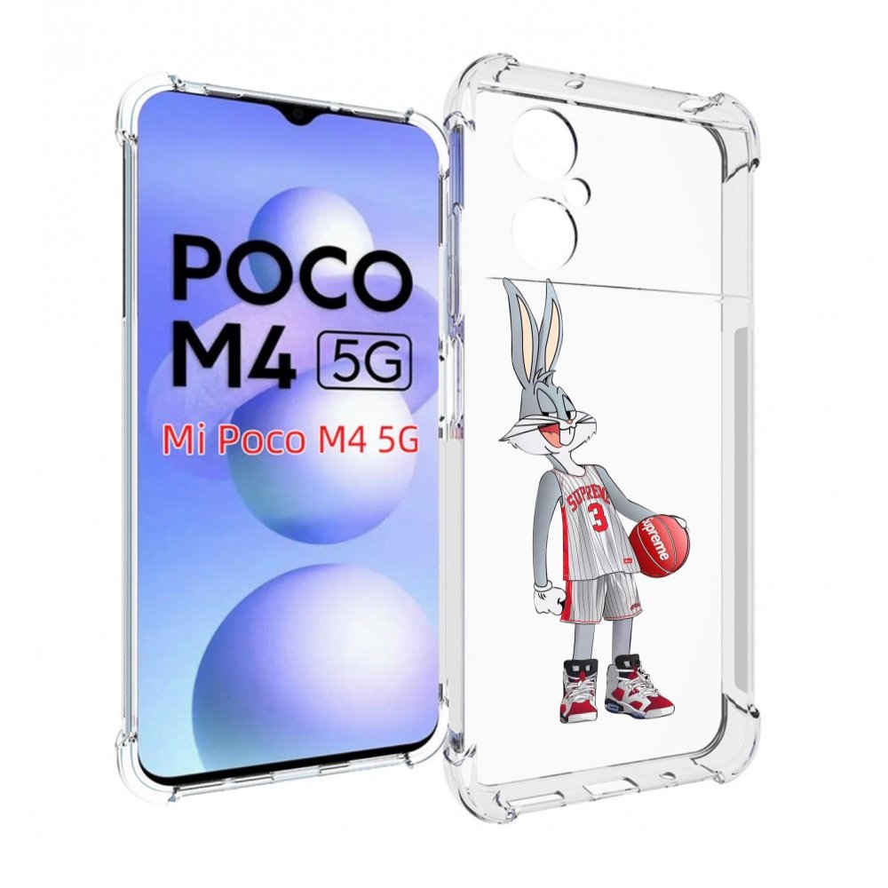 

Чехол MyPads заяц-баскетболист женский для Xiaomi Poco M4 5G, Прозрачный, Tocco