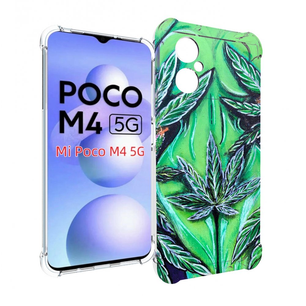 

Чехол MyPads зеленая девушка для Xiaomi Poco M4 5G, Прозрачный, Tocco