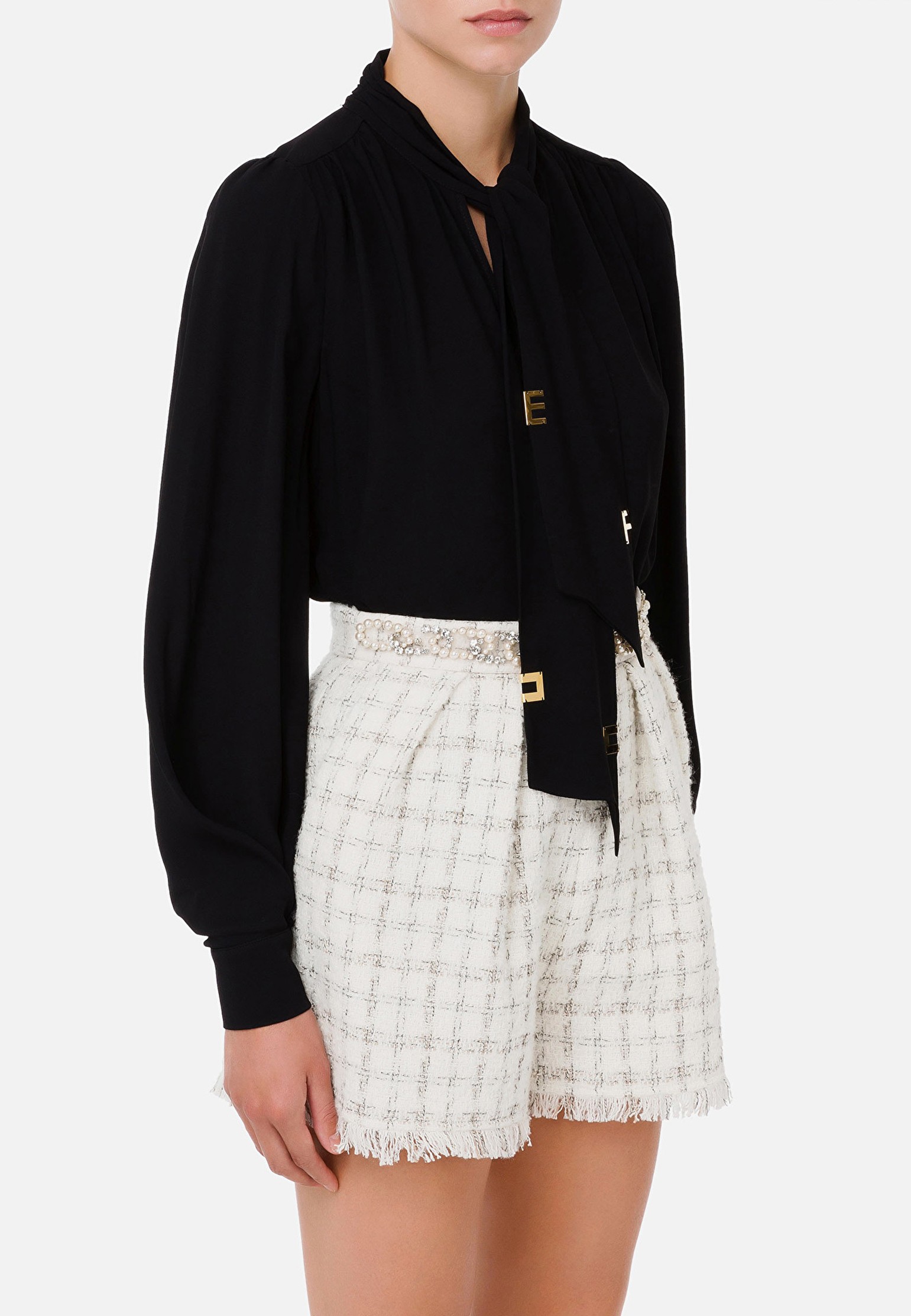 

Блуза женская Elisabetta Franchi 135445 черная 42 IT, 135445