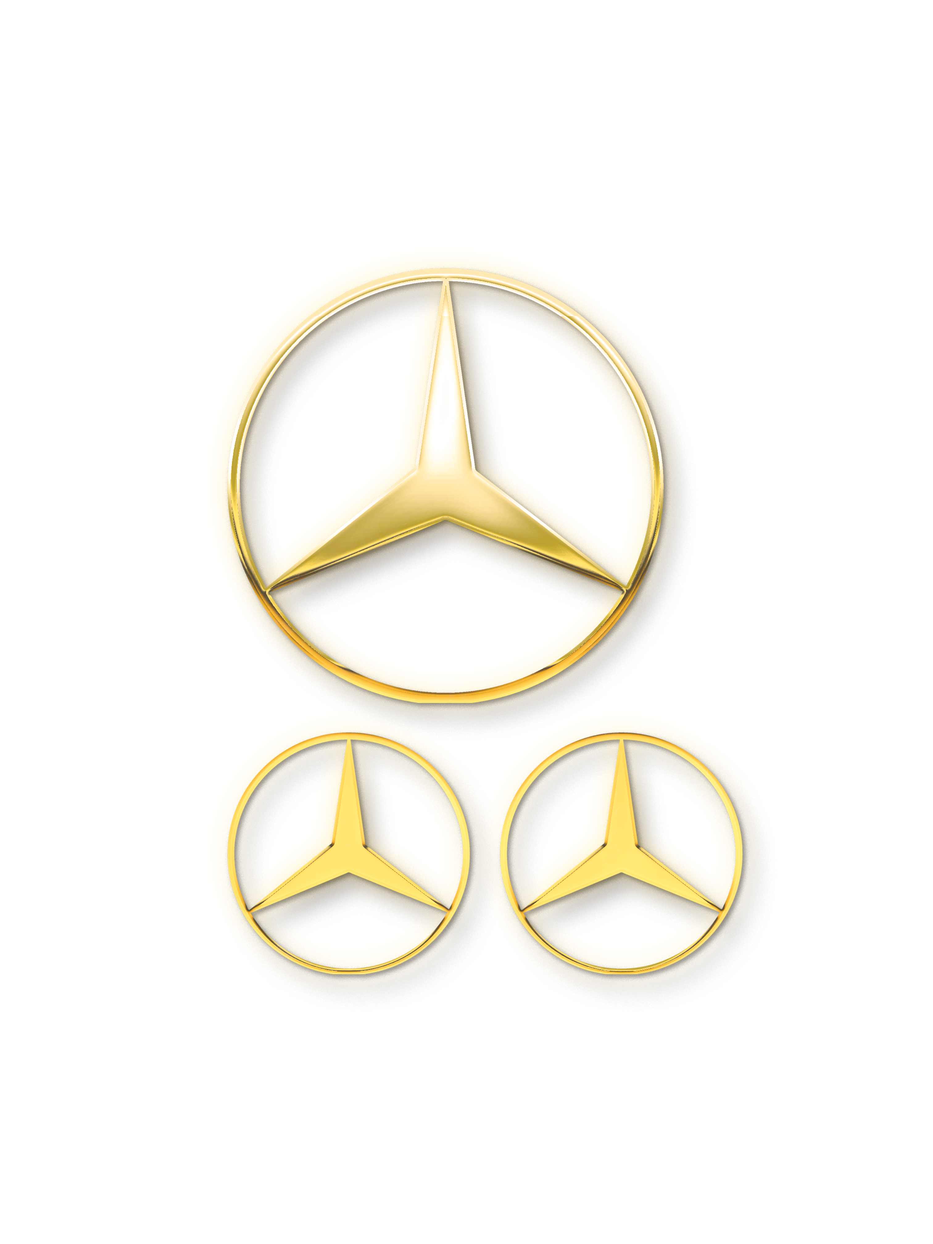 

Наклейка металлическая Mercedes-Benz танки 3 штуки, Наклейки
