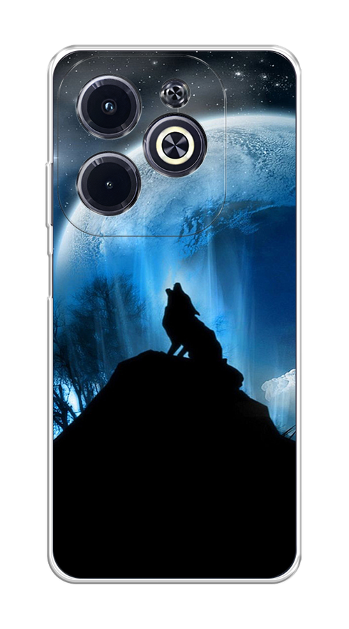 

Чехол на Infinix Hot 40i "Волк 2", Синий;черный;белый, 3105450-1