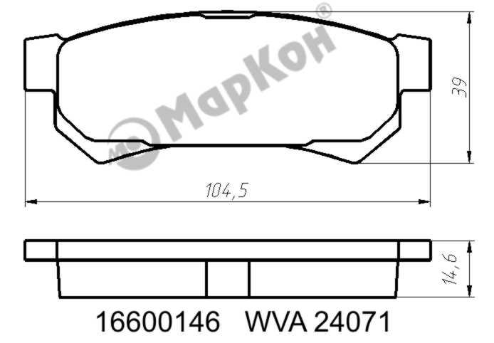 

Комплект тормозных колодок Markon 16600146