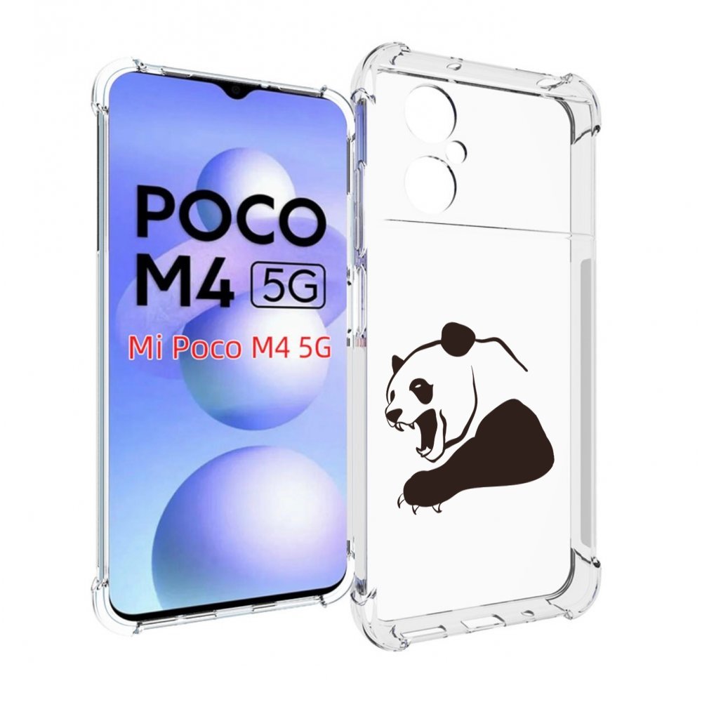 

Чехол MyPads злая-панда для Xiaomi Poco M4 5G, Прозрачный, Tocco