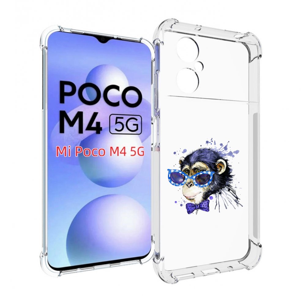 

Чехол MyPads акварельная обезьяна для Xiaomi Poco M4 5G, Прозрачный, Tocco