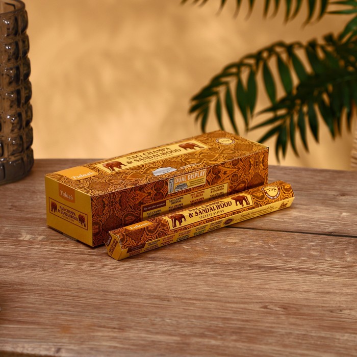 

Благовония NAG CHAMPA "Tulasi" 15 аромапалочек Sandalwood, Indian style