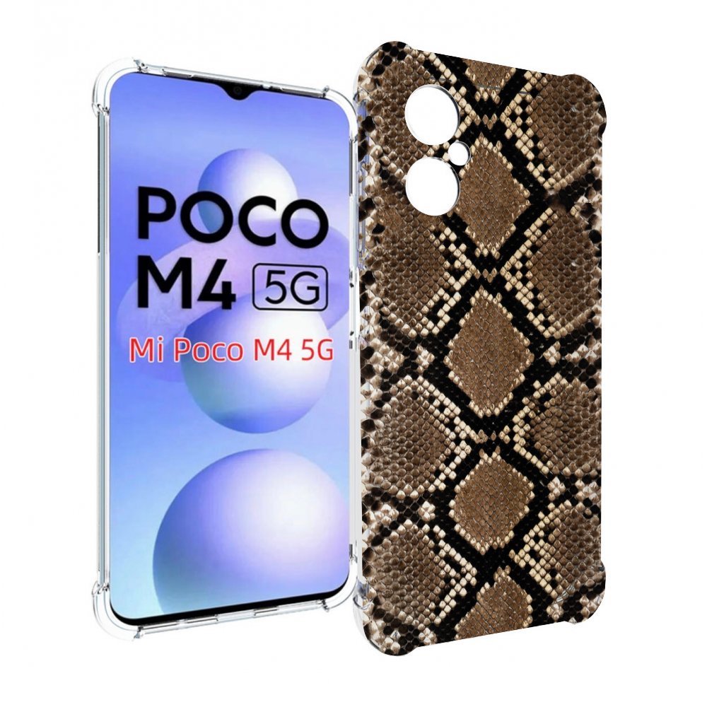 

Чехол MyPads змеиная кожа для Xiaomi Poco M4 5G, Прозрачный, Tocco