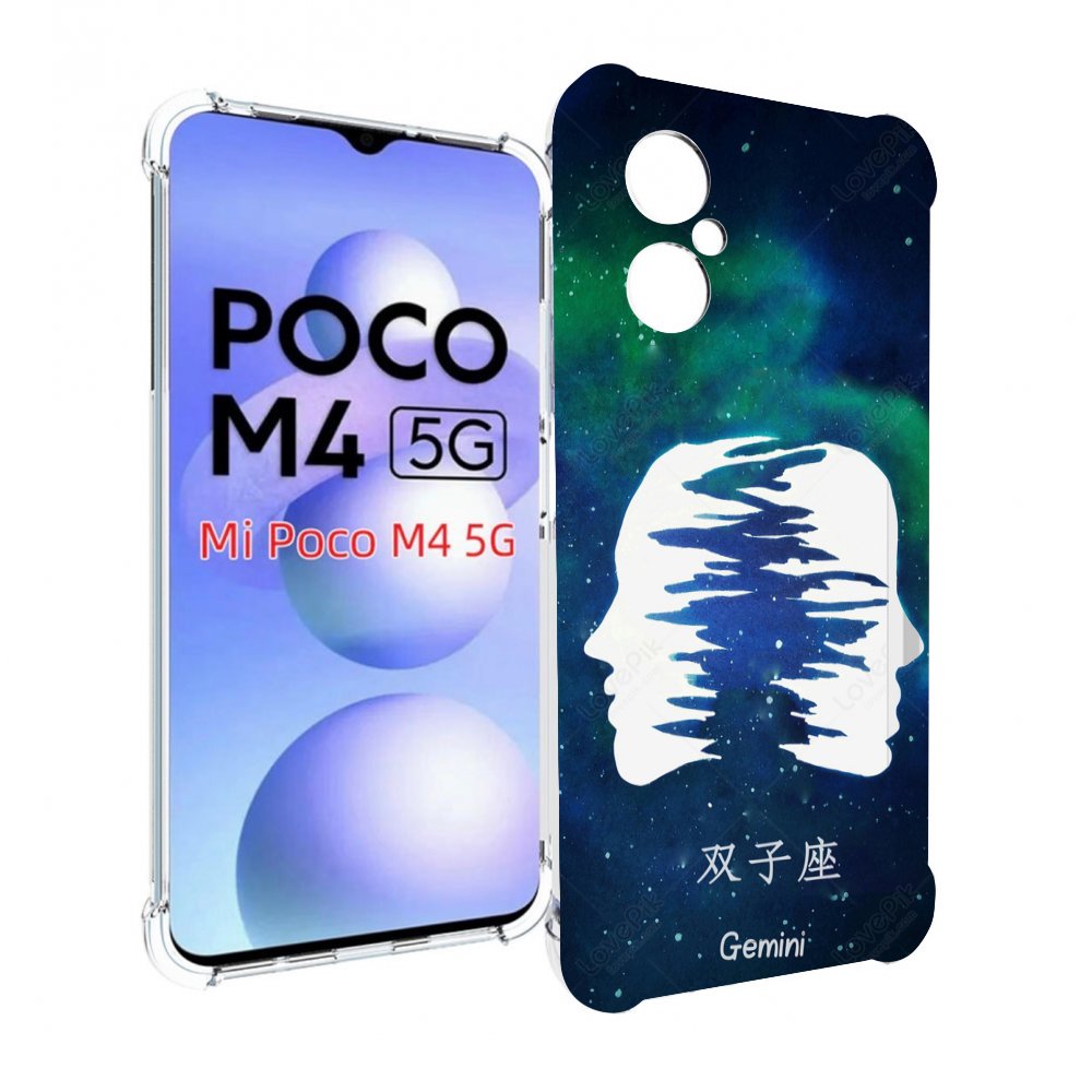 

Чехол MyPads знак зодиака близнецы 6 для Xiaomi Poco M4 5G, Прозрачный, Tocco
