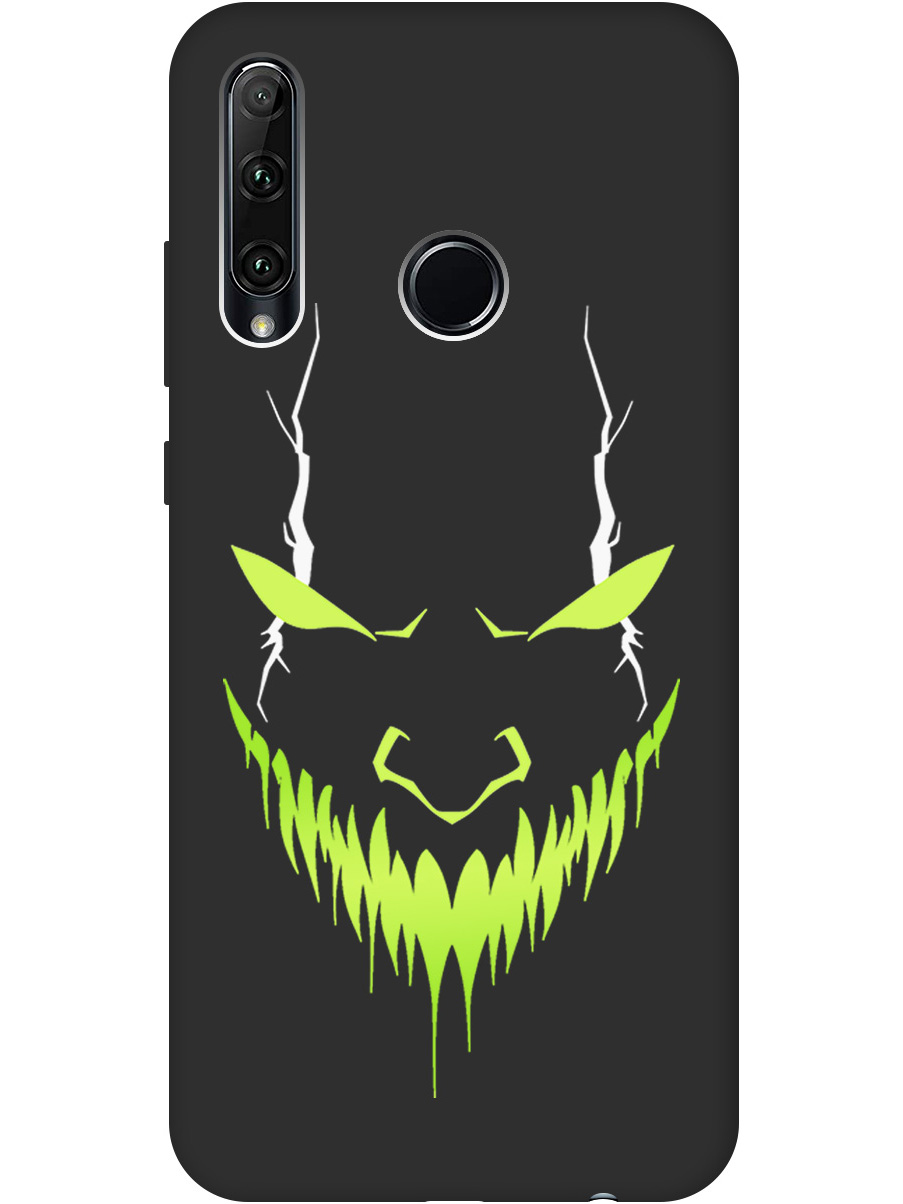 

Силиконовый чехол на Honor 10i/20e с принтом "Evil Face" матовый черный, Черный;белый;зеленый, 721096251