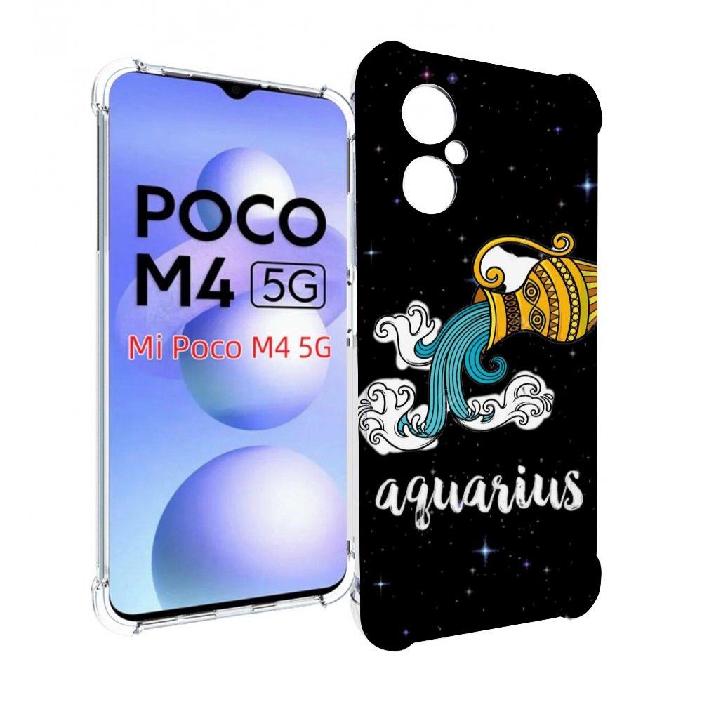 

Чехол MyPads знак зодиака водолеи 2 для Xiaomi Poco M4 5G, Прозрачный, Tocco
