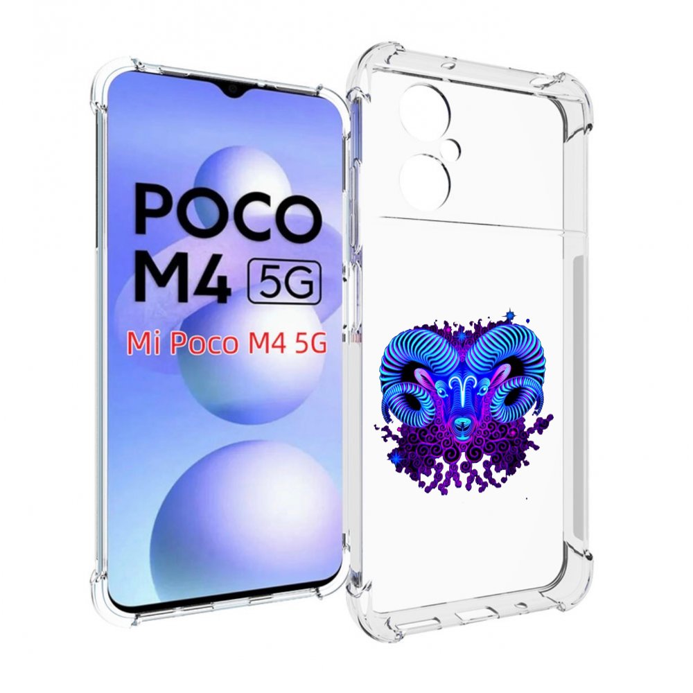 

Чехол MyPads знак зодиака овен 2 для Xiaomi Poco M4 5G, Прозрачный, Tocco