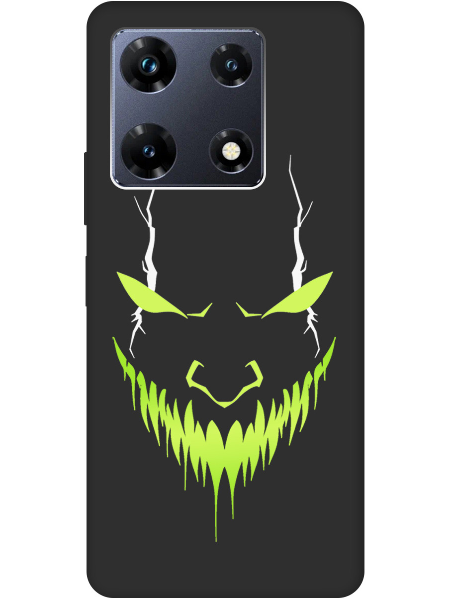 

Силиконовый чехол на Infinix Note 30 Pro с принтом "Evil Face" матовый черный, Черный;белый;зеленый, 773942851