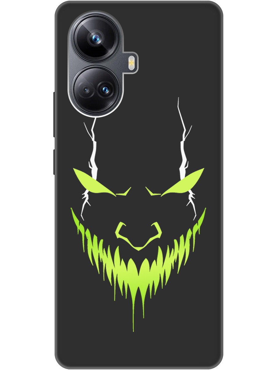 

Силиконовый чехол на Realme 10 Pro+ с принтом "Evil Face" матовый черный, Черный;белый;зеленый, 768741951