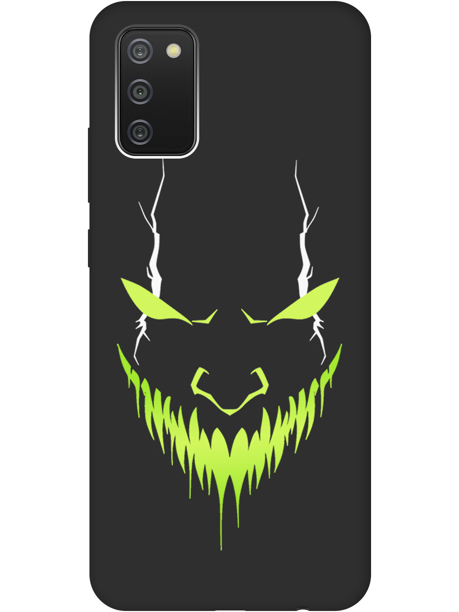 

Силиконовый чехол на Samsung Galaxy A02s с принтом "Evil Face" матовый черный, Черный;белый;зеленый, 723602951