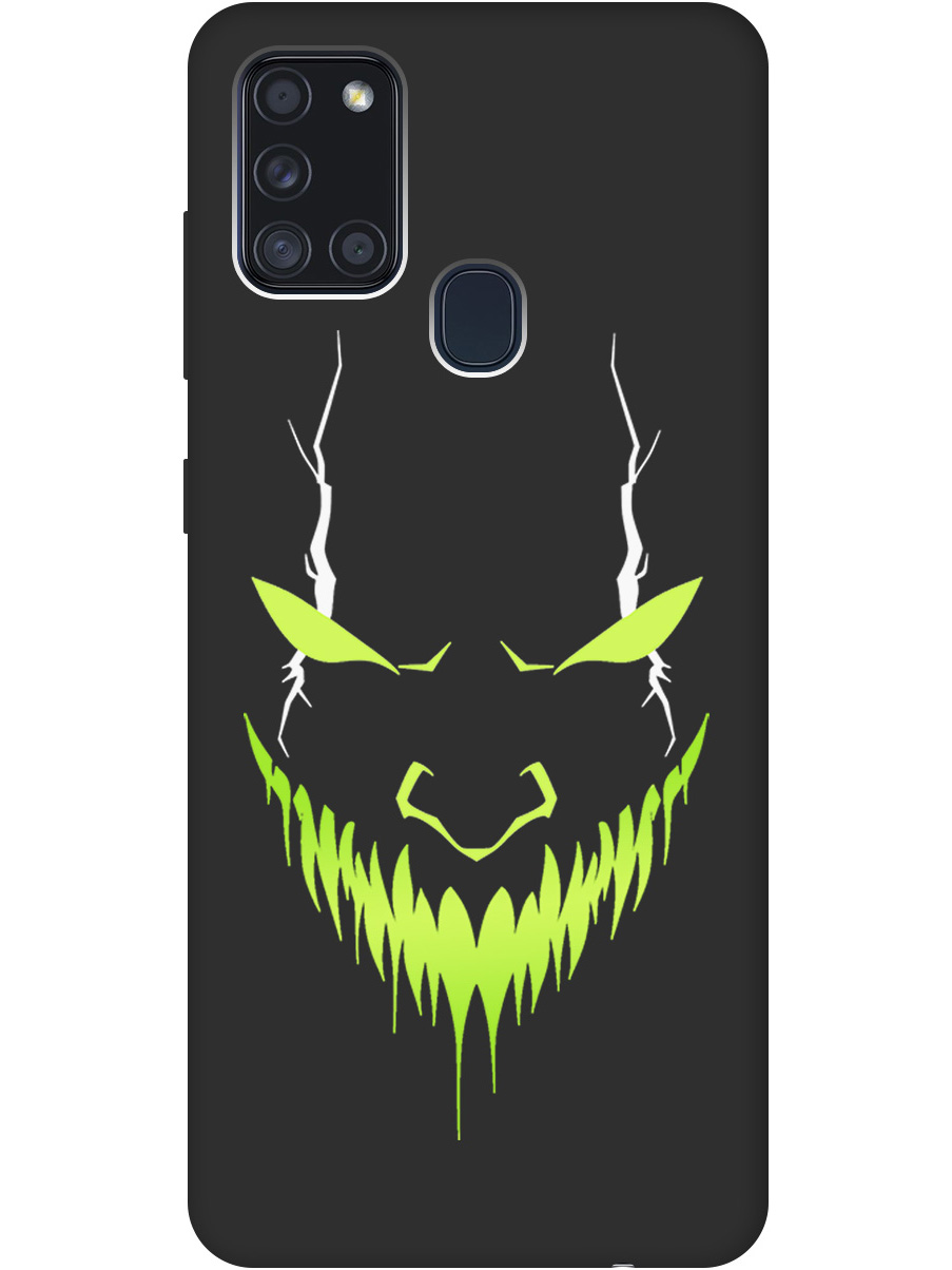 

Силиконовый чехол на Samsung Galaxy A21s с принтом "Evil Face" матовый черный, Черный;белый;зеленый, 723009351