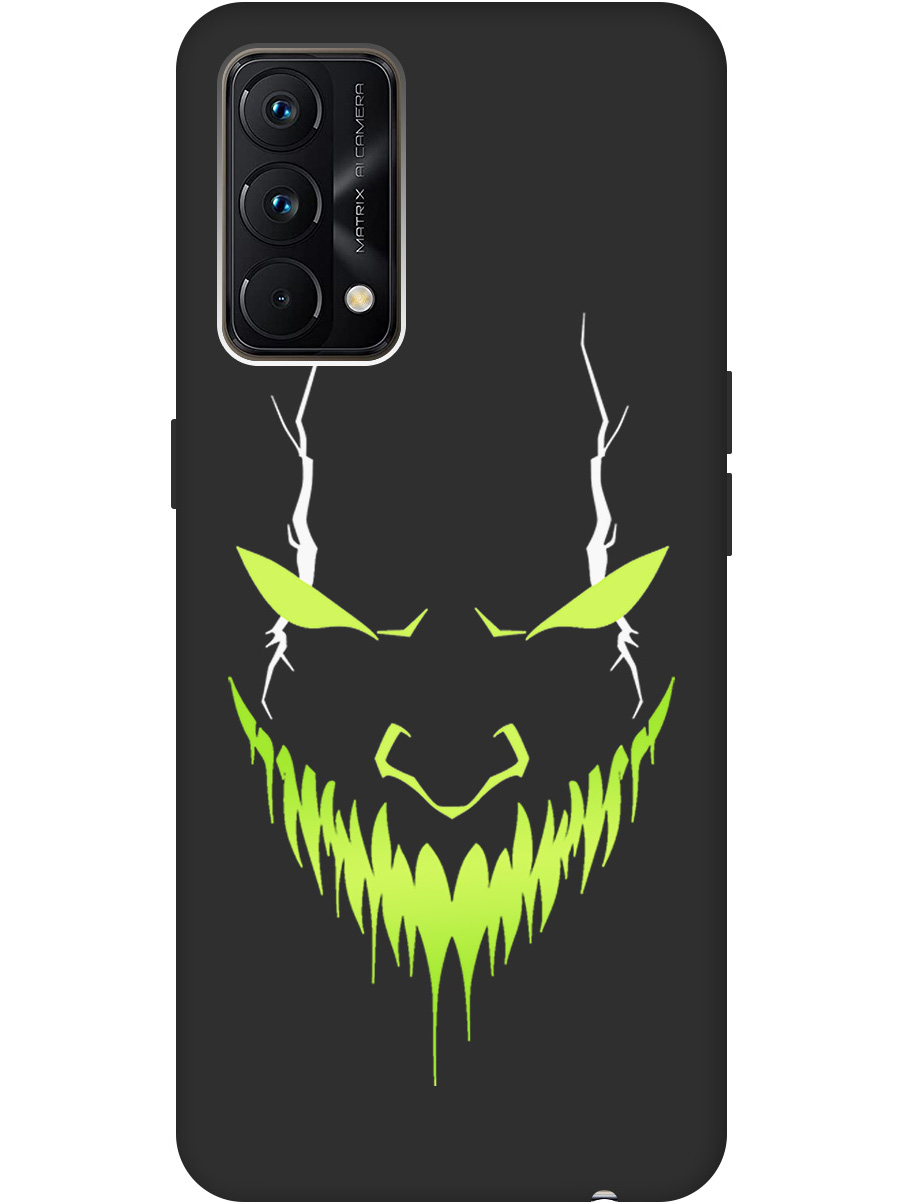 

Силиконовый чехол на Realme GT Master Edition с принтом "Evil Face" матовый черный, Черный;белый;зеленый, 740190251