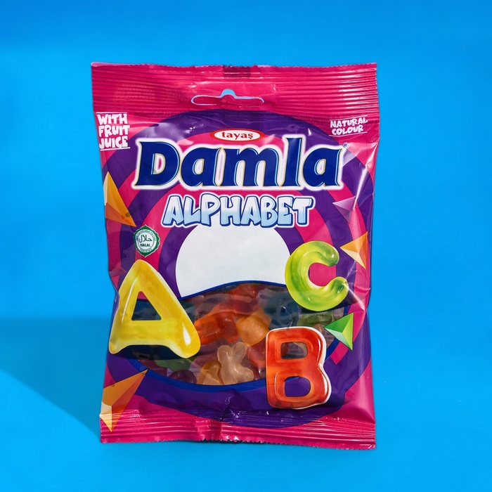 Мармелад жевательный DAMLA GUMMY желейный алфавит, 80 г