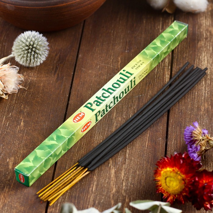 

Благовония "HEM Patchouli" (Пачули), четырехгранник, 8 палочек, HEM