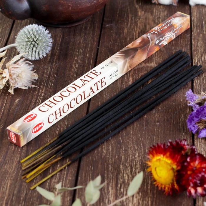 

Благовония "HEM Chocolate" (Шоколад), четырехгранник, 8 палочек, HEM