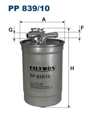 

Рр 839/10_Фильтр Топливный Аudi А4/А6 2.0Тdi/3.0Тdi 04> FILTRON pp83910