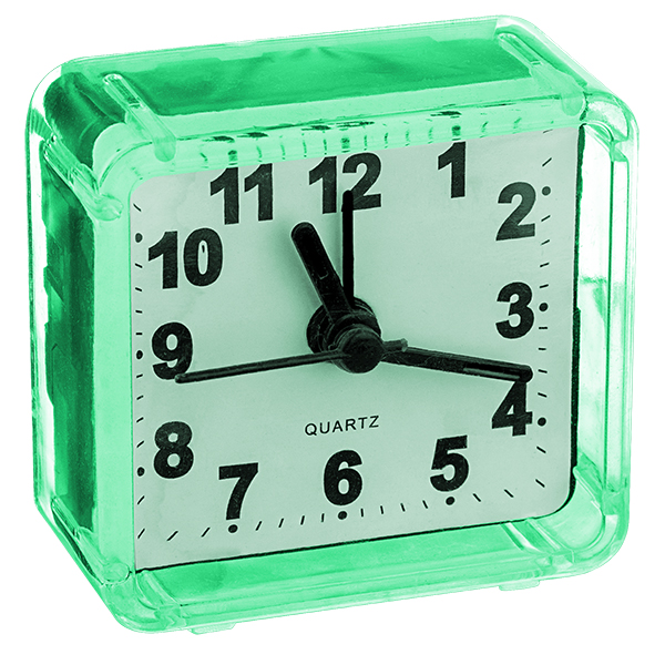фото Perfeo quartz часы-будильник "pf-tc-001", квадратные 5,5x5,5 см, зелёные