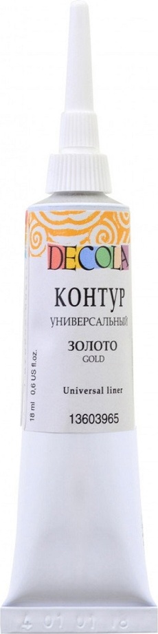 

Контуры акриловые универсальные Decola, золото, 18мл, Золотистый, 13603965