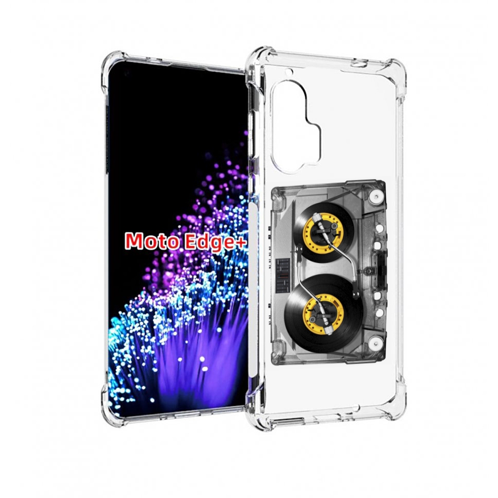 

Чехол MyPads Кассета музыкальная для Motorola Edge+ Plus, Прозрачный, Tocco