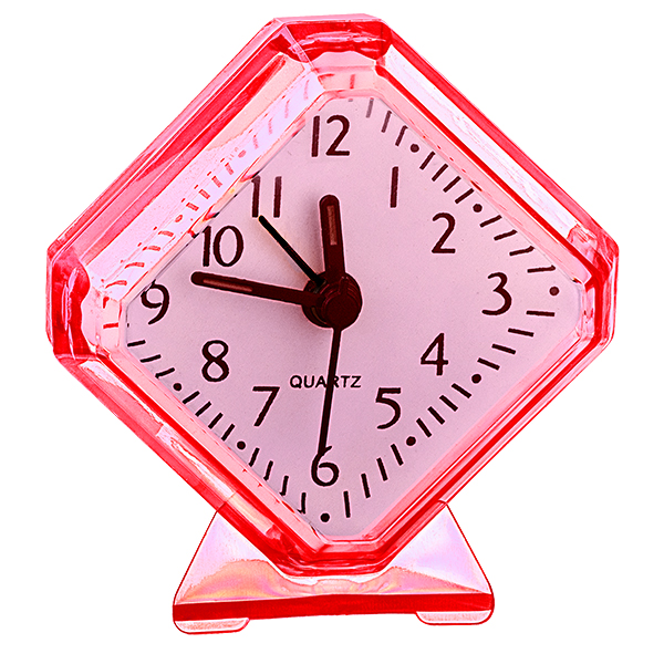 фото Perfeo quartz часы-будильник "pf-tc-002", ромб. 7,5x8,5 см, красные