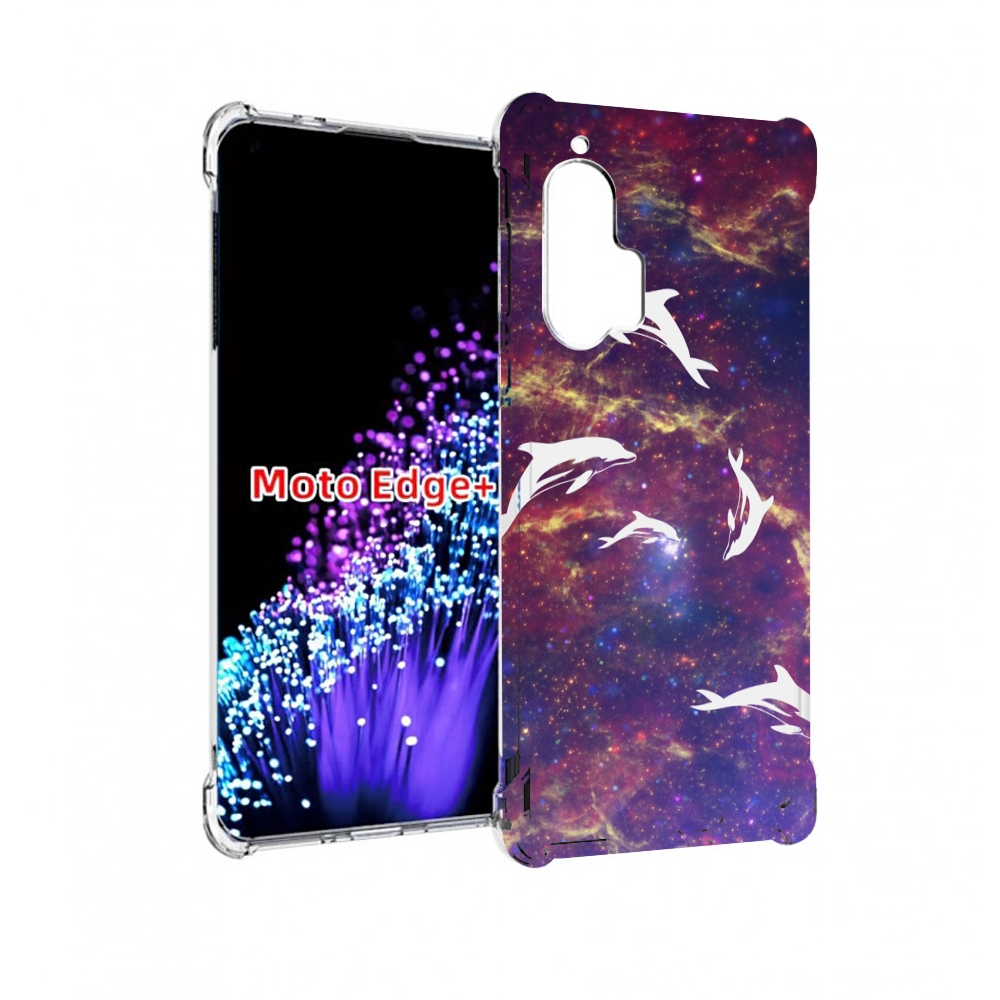 

Чехол MyPads Космические-дельфины для Motorola Edge+ Plus, Прозрачный, Tocco