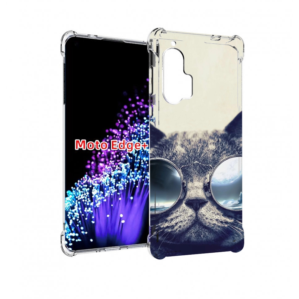 

Чехол MyPads Кот-в-очках-2 для Motorola Edge+ Plus, Прозрачный, Tocco
