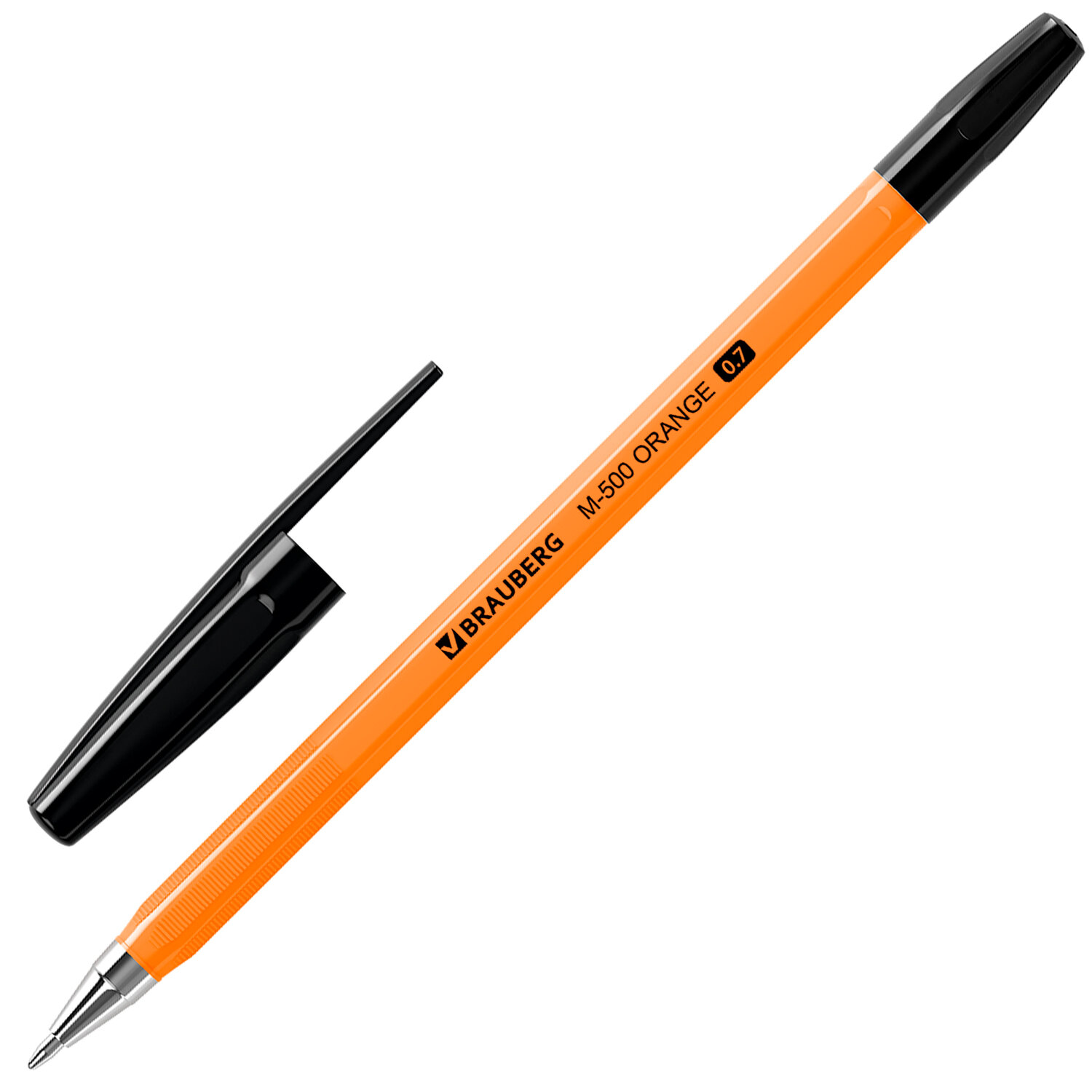 

Ручка шариковая BRAUBERG M-500 ORANGE черная 50 шт