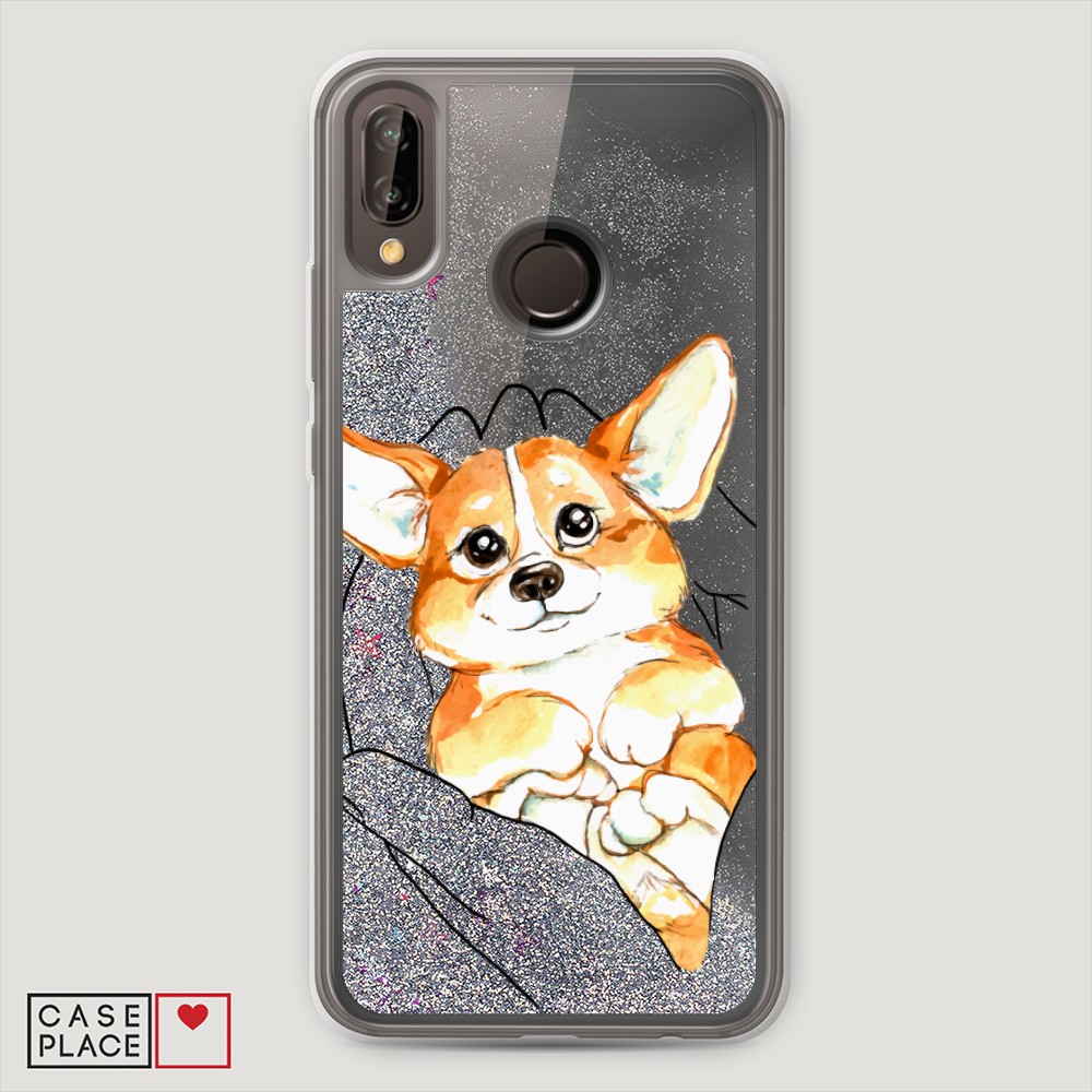 

Чехол Awog на Huawei P20 Lite/Nova 3e "Корги в ладошках", Разноцветный, 64491-1