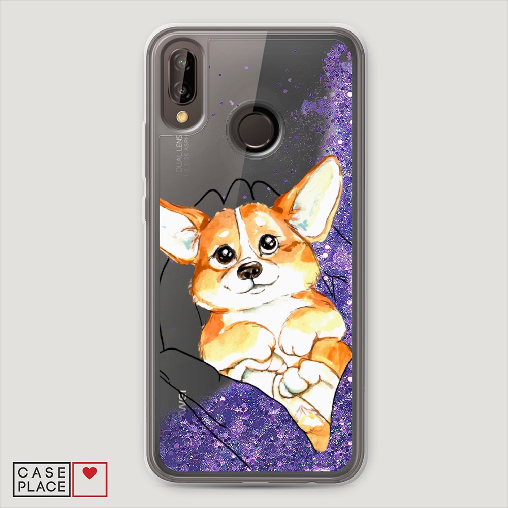 

Чехол Awog на Huawei P20 Lite/Nova 3e "Корги в ладошках", Разноцветный, 64492-1