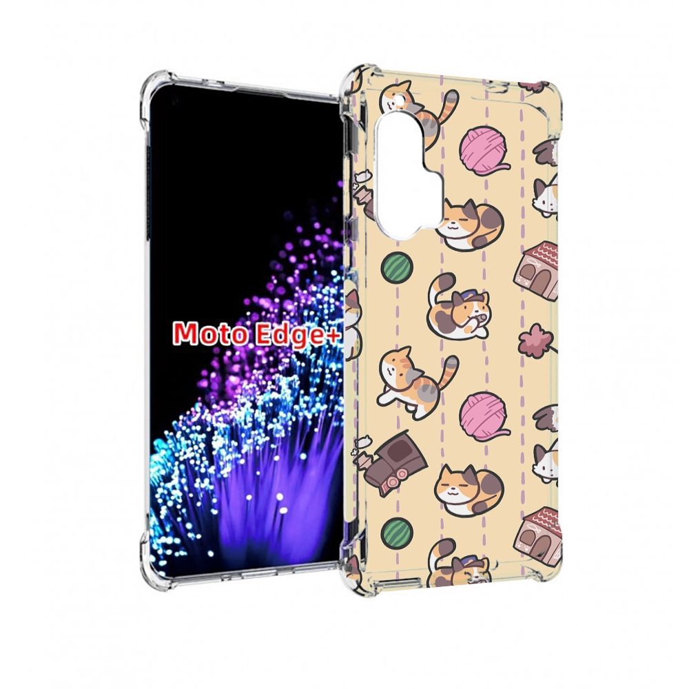 

Чехол MyPads Котики-клубочки для Motorola Edge+ Plus, Прозрачный, Tocco
