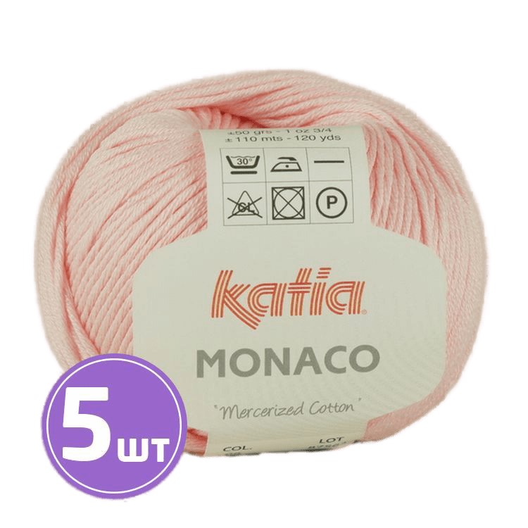 

Пряжа Katia Monaco (08), бледно-розовый, 5 шт. по 50 г