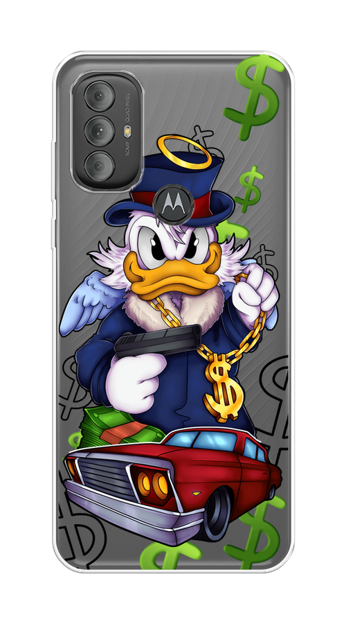 

Чехол на Motorola Moto G Power 2022 "Scrooge McDuck with a Gold Chain", Красный;синий;белый, 242850-6