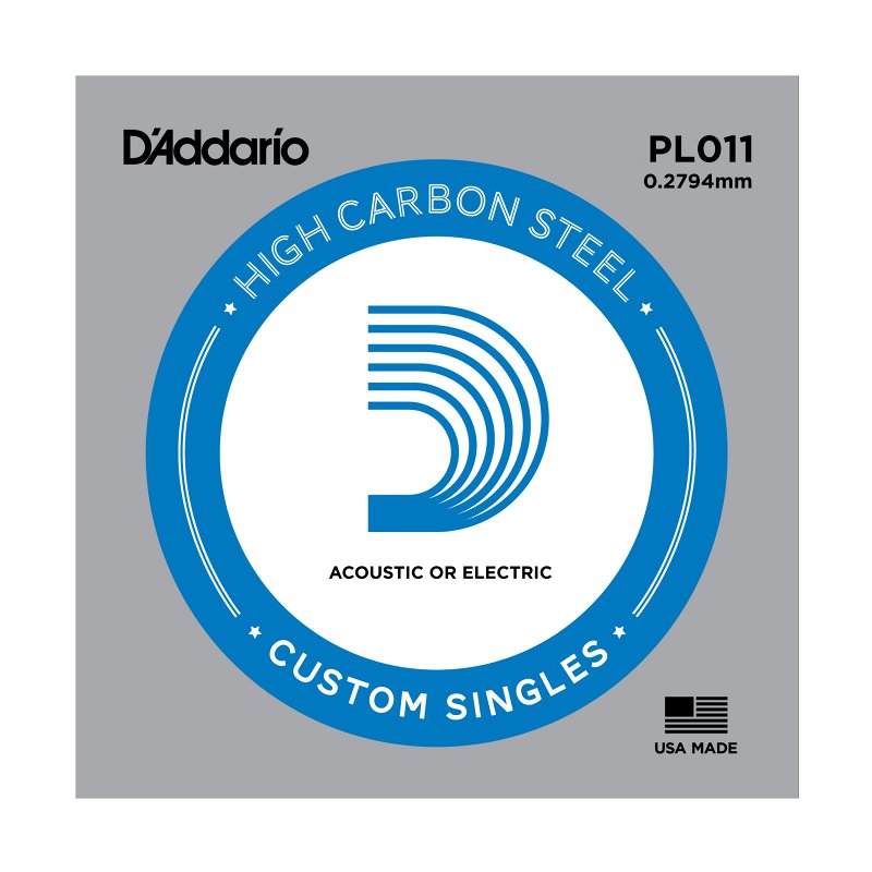 

D ADDARIO PL011 - Plain steel одиночная струна, D`ADDARIO PL011 - Plain steel