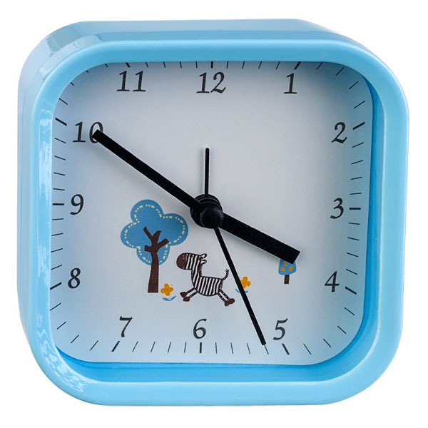 фото Perfeo quartz часы-будильник "pf-tc-012", квадратные 9,5x9,5 см, синие