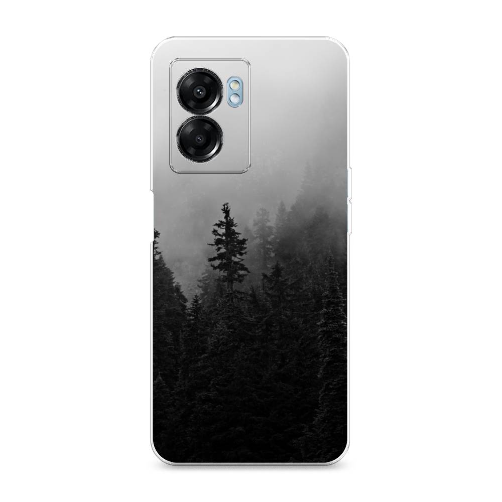 

Чехол на Oppo A57 5G/OnePlus Nord N300 5G "Туманный лес", Серый;черный, 2510250-2