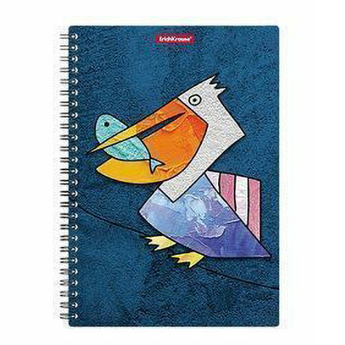 

Тетрадь общая ErichKrause Birds 80 листов А5 на скобе в клетку в ассортименте