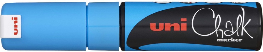 

Маркер меловой UNI Chalk, 8 мм, СИНИЙ, влагостираемый, для гладких поверхн PWE-8K L.BLUE, PWE-8KL.BLUE