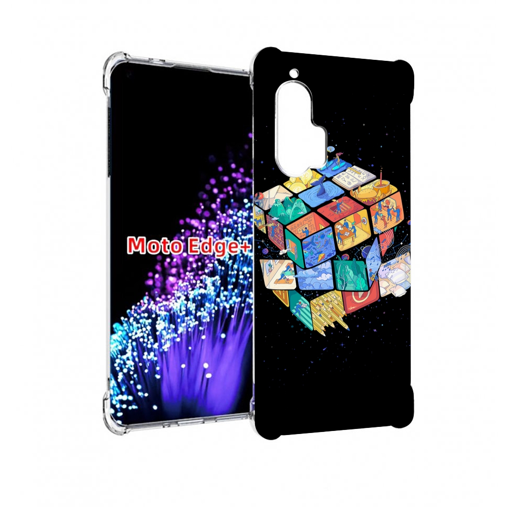 

Чехол MyPads Кубик-Рубика для Motorola Edge+ Plus, Прозрачный, Tocco