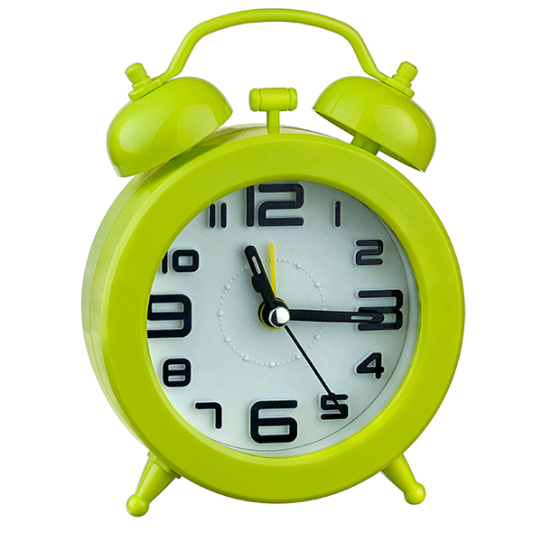 фото Perfeo quartz часы-будильник "pf-tc-015", круглые диам. 9,5 см, зелёные