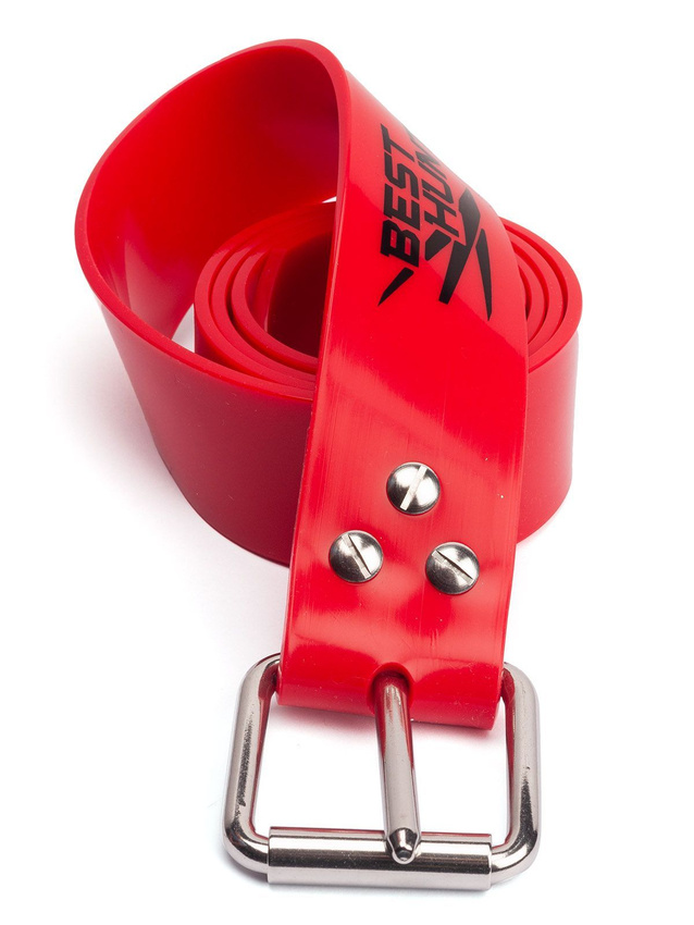 

Грузовой пояс Scuba brothers BH Red silicone марсельская пряжка, 135х5 см, Красный, BH